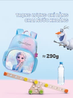 Thumbnail Balo cho bé gái đi học mẫu giáo mầm non 1989KIDS từ 2 đến 5 tuổi hình in elsa siêu nhẹ thoáng khí cao cấp BL27 3