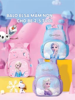 Thumbnail Balo cho bé gái đi học mẫu giáo mầm non 1989KIDS từ 2 đến 5 tuổi hình in elsa siêu nhẹ thoáng khí cao cấp BL27 1