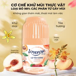 Thumbnail Combo 5 Lọ tỏa hương Lovenose hương Hoa Hồng tự nhiên dễ chịu khử mùi sáp thơm phòng thế hệ mới 45 ngày-Dung tích 180ml 3