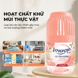 Thumbnail Combo 5 Lọ tỏa hương Lovenose hương Hoa Hồng tự nhiên dễ chịu khử mùi sáp thơm phòng thế hệ mới 45 ngày-Dung tích 180ml 2