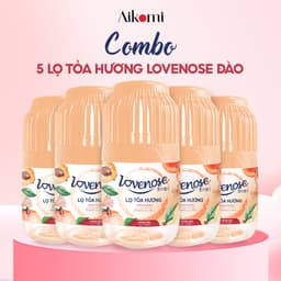 Thumbnail Combo 5 Lọ tỏa hương Lovenose hương Đào thơm tự nhiên dễ chịu khử mùi sáp thơm phòng thế hệ mới 45 ngày- Dung tích 180ml 1