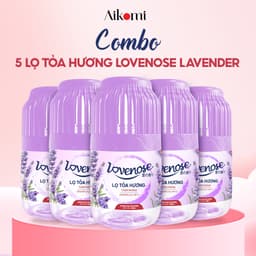 Thumbnail Combo 5 Lọ tỏa hương Lovenose hương Lavender thơm tự nhiên dễ chịu khử mùi sáp thơm phòng thế hệ mới 48 ngày- 180ml 1