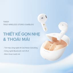 Thumbnail Tai nghe Havit TW931 | Thiết kế công thái học - Nghe nhạc lên đến 6h | Màng loa 10mm - Bluetooth V5.4 | BH 12 tháng 1