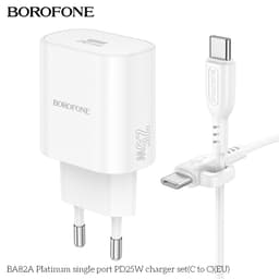 Thumbnail Bộ sạc nhanh 25W Borofone BA82A TypeC to TypeC dành cho Samsung, Huawei, Xiaomi, Oppo, Android... 3