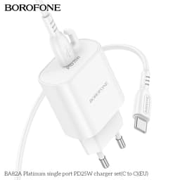 Thumbnail Bộ sạc nhanh 25W Borofone BA82A TypeC to TypeC dành cho Samsung, Huawei, Xiaomi, Oppo, Android... 2