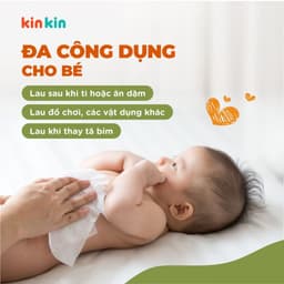 Thumbnail Khăn vải khô đa năng mẹ và bé Kin Kin túi 900gr/600gr tiết kiệm cho mẹ, an toàn cho bé 2
