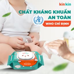 Thumbnail Khăn ướt Kinkin gói 80 tờ/100 tờ tiết kiệm cho mẹ - an toàn cho bé 3