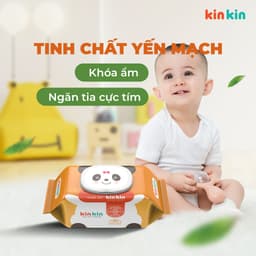 Thumbnail Khăn ướt trẻ em Kinkin gói 80 tờ tiết kiệm cho mẹ - an toàn cho bé 2