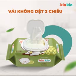Thumbnail Khăn ướt trẻ em Kinkin gói 80 tờ tiết kiệm cho mẹ - an toàn cho bé 3