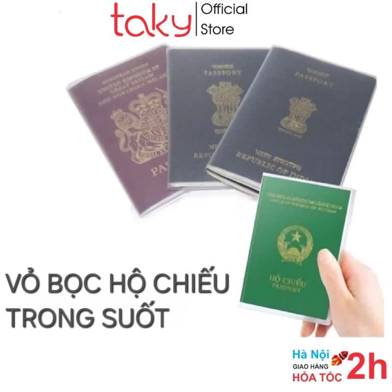 Ảnh Bao Bọc Hộ Chiếu - Passport - Taky, Nhựa Dẻo Trong Suốt, Tiện Dụng, An Toàn Khi Đi Du Lịch - 5310 1