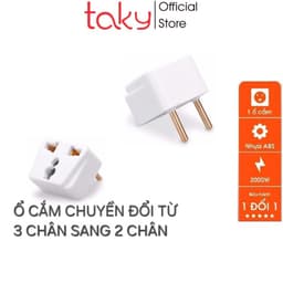 Thumbnail Ổ Cắm Điện - Taky, Chuyển Đổi Từ 3 Chân Sang 2 Chân - 3 Chấu Sang 2 Chấu, Tiện Dụng, An Toàn - 8611 1