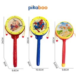 Thumbnail Trống cho bé Pikaboo, trống lắc tay có tiếng trống giòn giã vui tai, chất liệu an toàn cho bé 2