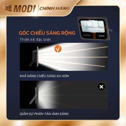 Thumbnail Đèn Pha Led Năng Lượng Mặt Trời Modi Solar Vỏ Nhôm Đúc Nâng Cấp Độ Sáng 4