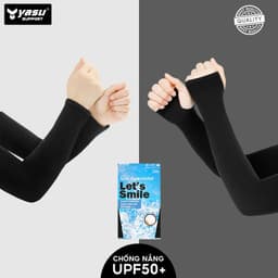 Thumbnail Găng Tay Chống Nắng UV UPF50 Yasu Xỏ Ngón, Không Xỏ Ngón vải ice cool mát thoáng khi co giãn 4 chiều ( 1 cặp ) 1