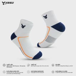 Thumbnail Tất vớ thể thao Yasu dày dặn cho cầu lông, bóng đá ,bóng chuyền,tennis,picket ball 3