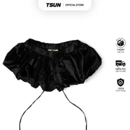 Thumbnail Quần Váy Ngắn Bí Dáng Phồng Màu Đen Brand TSUN Chính Hãng - Pumpkin Mini Skirt, Nữ, May 2 Lớp 1