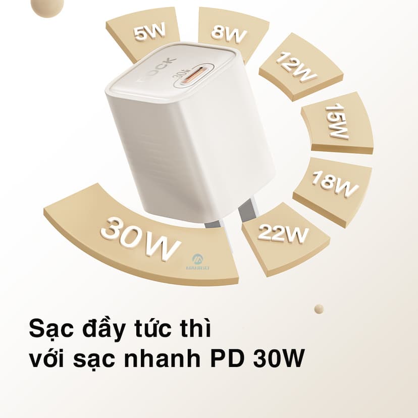 Ảnh Bộ củ cáp sạc nhanh typeC ROCK Ice²Cube sạc nhanh 30W Hàng chính hãng Rockspace BH 12 tháng 3
