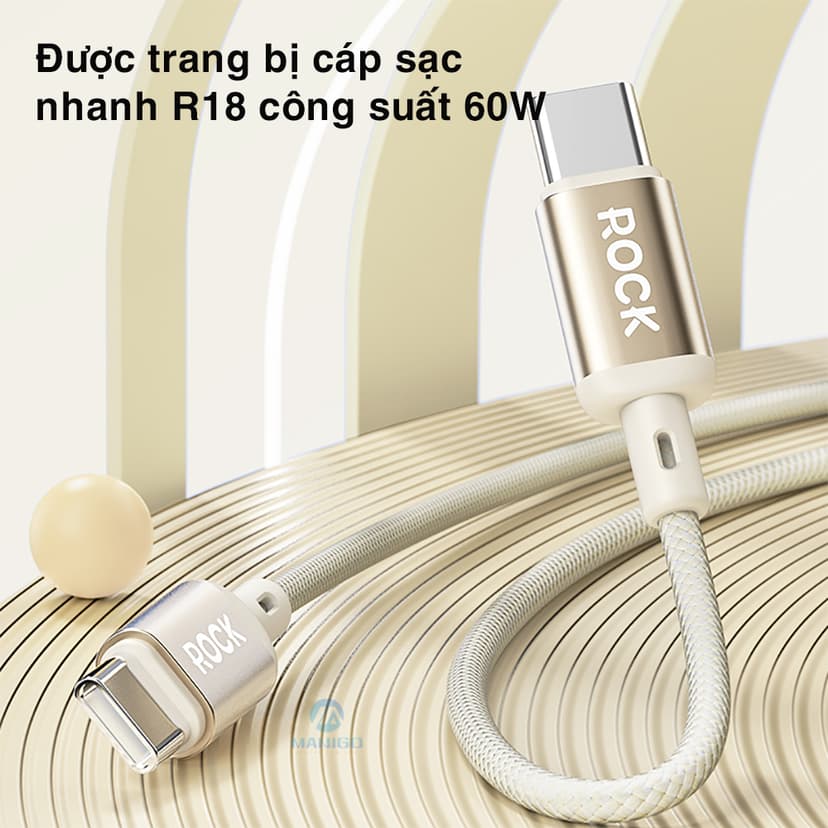 Ảnh Bộ củ cáp sạc nhanh typeC ROCK Ice²Cube sạc nhanh 30W Hàng chính hãng Rockspace BH 12 tháng 4