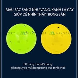 Thumbnail Bóng Pickleball Mixsport Set 6 Quả Đường Kính 74mm Dùng Để Tập Luyện Và Thi Đấu Trong Nhà Ngoài Trời 2