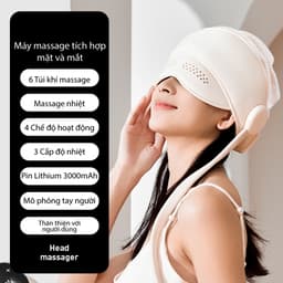 Thumbnail Máy massage đầu tích hợp massage mắt Lescolton mát xa đầu, mát xa mắt giúp thư giãn , giảm đau mỏi, ngủ ngon giấc hơn 2