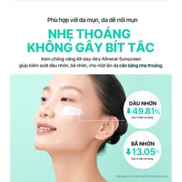 Thumbnail Kem chống nắng Dear, Klairs All-day Airy Mineral Sunscreen SPF50+ PA++++ 35g 3