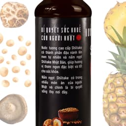 Thumbnail Nước tương cao cấp Shiitake lên men tự nhiên từ đậu nành và nấm ngọt Shiitake, chai nhựa Làng Chài Xưa 3
