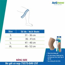 Thumbnail Bó Gối Dạng Ống Có Nẹp Đàn Hồi Actimove, Màu Da [75575-DAY-2ST]. Nhập Khẩu Châu Âu (1 Cái) 2