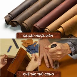 Thumbnail Dây đồng hồ nam da sáp ngựa điên- khâu tay thủ công D111 size 18mm, 20mm, 22mm, 24mm-Bụi Leather 4