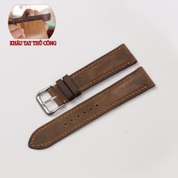 Thumbnail Dây đồng hồ nam da sáp ngựa điên- khâu tay thủ công D111 size 18mm, 20mm, 22mm, 24mm-Bụi Leather 2