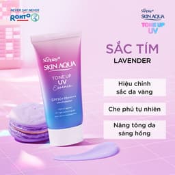 Thumbnail Combo 2 Kem chống nắng nâng tông cho da tối màu Sunplay Skin Aqua Tone Up UV Essence Lavender SPF 50+ PA++++ 50g 2