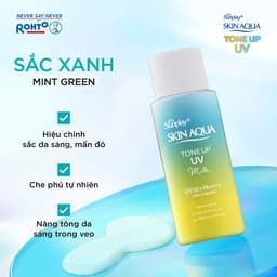 Thumbnail Combo 2 Sữa chống nắng nâng tông cho da khuyết điểm Sunplay Skin Aqua Tone Up UV Milk Mint Green SPF50+ PA++++ 50g 2