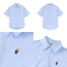 Thumbnail Áo Sơ Mi Ngắn Tay Form rộng NOAM Oxford - Màu trắng/ xanh/ hồng kẻ sọc/ đỏ kẻ sọc/ xanh kẻ sọc 2