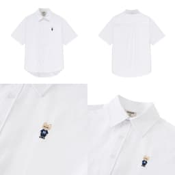Thumbnail Áo Sơ Mi Ngắn Tay Form rộng NOAM Oxford - Màu trắng/ xanh/ hồng kẻ sọc/ đỏ kẻ sọc/ xanh kẻ sọc 4