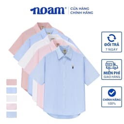 Thumbnail Áo Sơ Mi Ngắn Tay Form rộng NOAM Oxford - Màu trắng/ xanh/ hồng kẻ sọc/ đỏ kẻ sọc/ xanh kẻ sọc 1