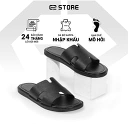 Thumbnail Dép nam chữ h G2.STORE Helios kiểu dáng quai ngang Sandal nam dáng dép da màu đen thời trang cao cấp chính hãng 1