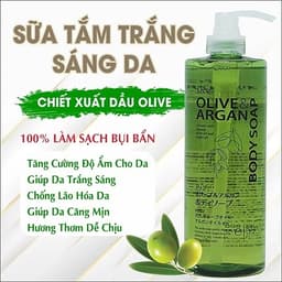 Thumbnail Sữa Tắm Chiết Xuất Dầu Olive & Argan Dưỡng Sáng, Làm Mềm Da Deve Body Soap (800ml) 1