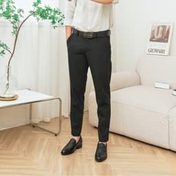 Thumbnail Giày lười công sở tăng chiều cao da bò SmartMen GL-04 Đen 2
