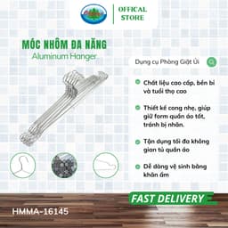 Thumbnail Móc Nhôm Treo Quần Áo Ohiama Aluminum Hanger HMMA -16145 Set 10 cái - Mắc Phơi Đồ Đa Năng 1