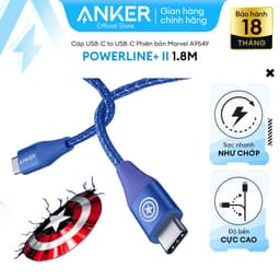 Thumbnail Cáp Sạc ANKER Powerline+ II USB-C To USB-C MARVEL- Dài 1.8M - A9549 1