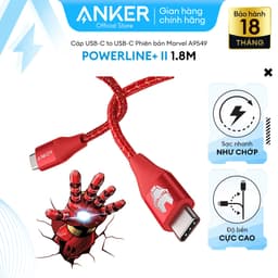 Thumbnail Cáp Sạc ANKER Powerline+ II USB-C To USB-C MARVEL- Dài 1.8M - A9549 2
