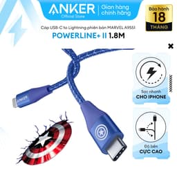 Thumbnail Cáp Sạc ANKER Powerline+ II USB-C To LIGHTNING MARVEL - Dài 1.8M - A9551 1