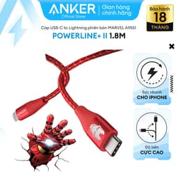 Thumbnail Cáp Sạc ANKER Powerline+ II USB-C To LIGHTNING MARVEL - Dài 1.8M - A9551 2