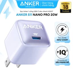 Thumbnail Sạc ANKER 511 Nano Pro 20W A2637 1 cổng USB-C PiQ 3.0 tương thích PD - A2637 2