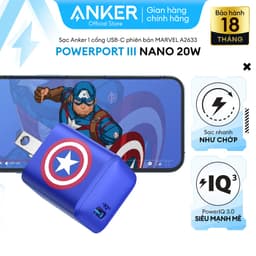 Thumbnail Sạc ANKER Powerport III Nano 20W 1 cổng USB-C PiQ 3.0 tương thích PD - A2633 - Phiên bản Marvel 2