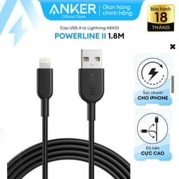 Thumbnail Cáp sạc ANKER Powerline II Lightning - Dài 1.8m - A8433 1