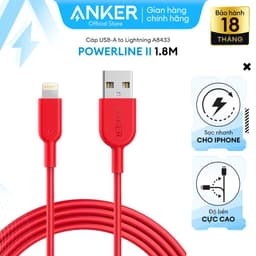 Thumbnail Cáp sạc ANKER Powerline II Lightning - Dài 1.8m - A8433 2
