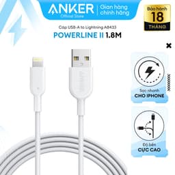 Thumbnail Cáp sạc ANKER Powerline II Lightning - Dài 1.8m - A8433 3