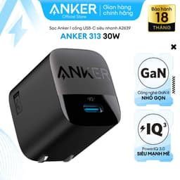 Thumbnail Sạc ANKER  313 GEN 2 30W 1 cổng USB-C PiQ 3.0 tích hợp PD/PPS - A2639 - Hỗ trợ sạc nhanh từ iPhone 8 series trở lên 1