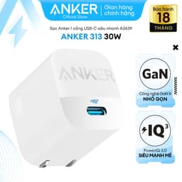 Thumbnail Sạc ANKER  313 GEN 2 30W 1 cổng USB-C PiQ 3.0 tích hợp PD/PPS - A2639 - Hỗ trợ sạc nhanh từ iPhone 8 series trở lên 2