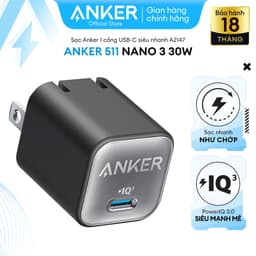 Thumbnail Sạc ANKER 511 Nano 3 30W 1 cổng USB-C PiQ 3.0 tương thích PD - A2147 - Hỗ trợ sạc nhanh từ iPhone 8 series trở lên. 1